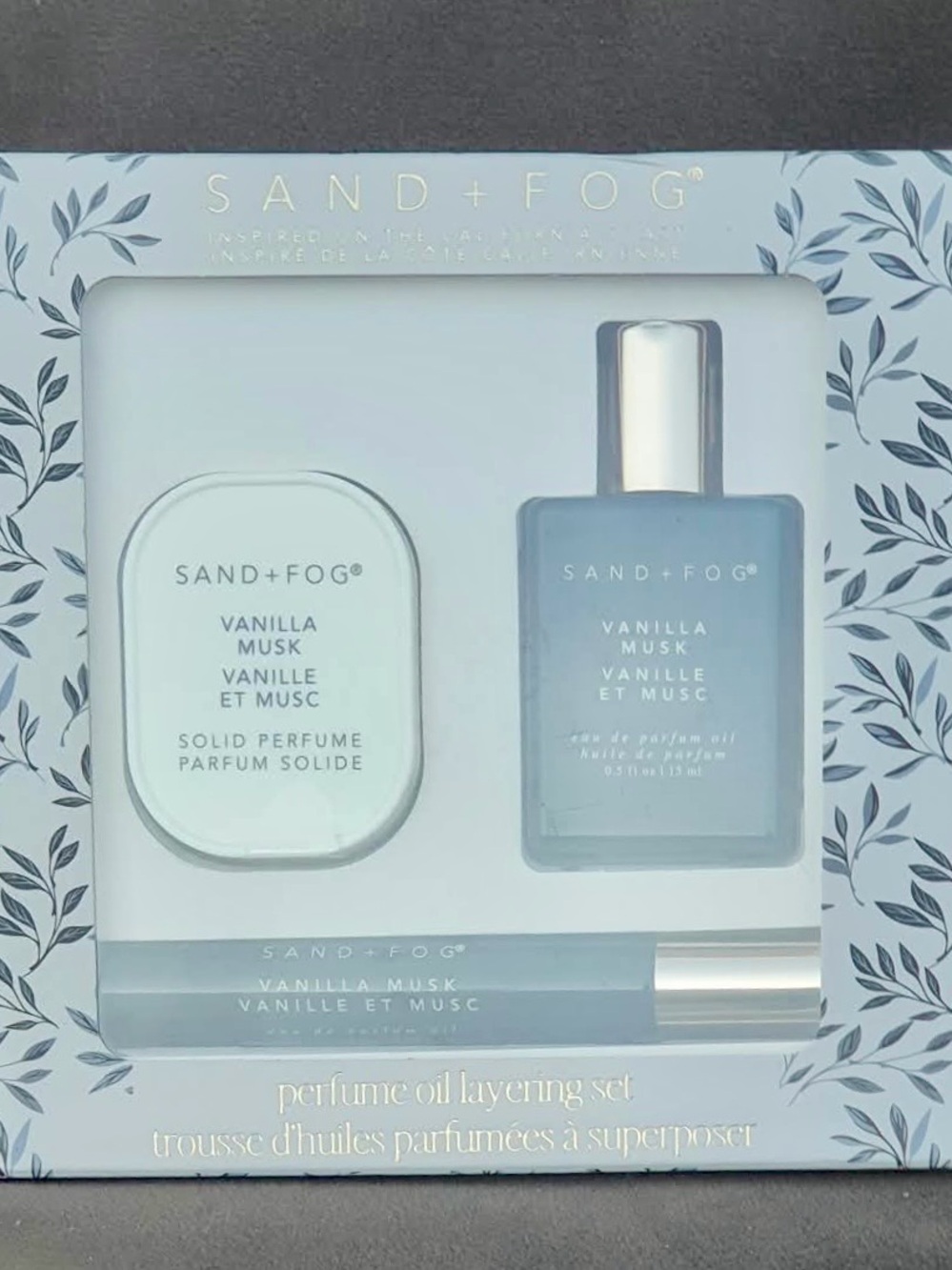 Sand + fog Vanilla Musk Perfume Oil Gift Set - Light Blue